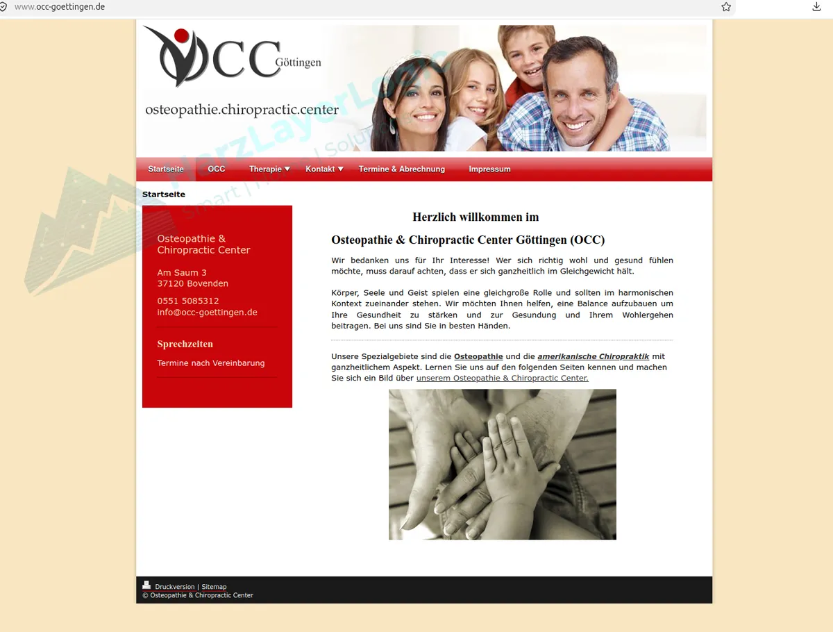 Webseite für Chiropraktik Praxis