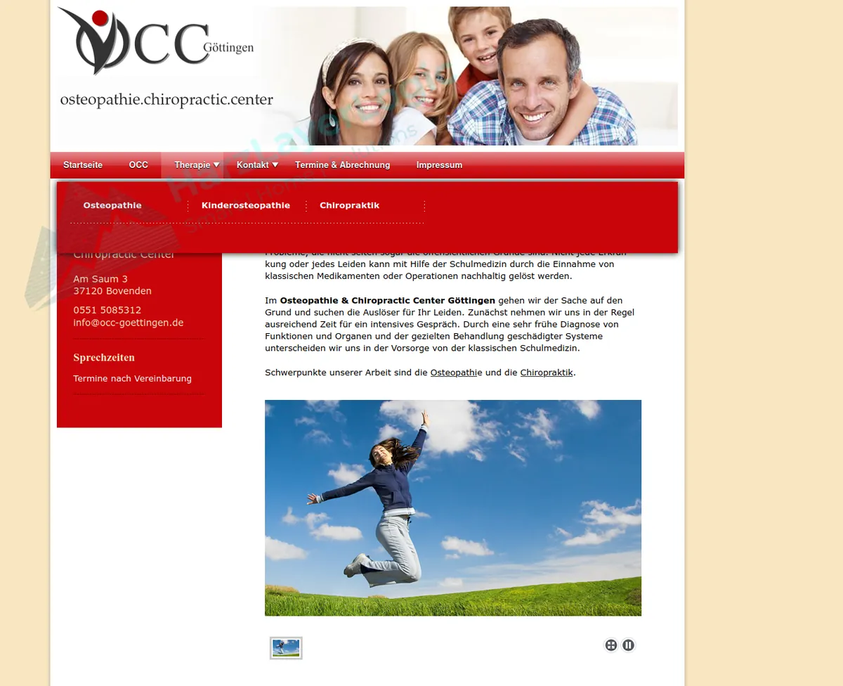 Webseite für Chiropraktik Praxis – Alte Seite 3