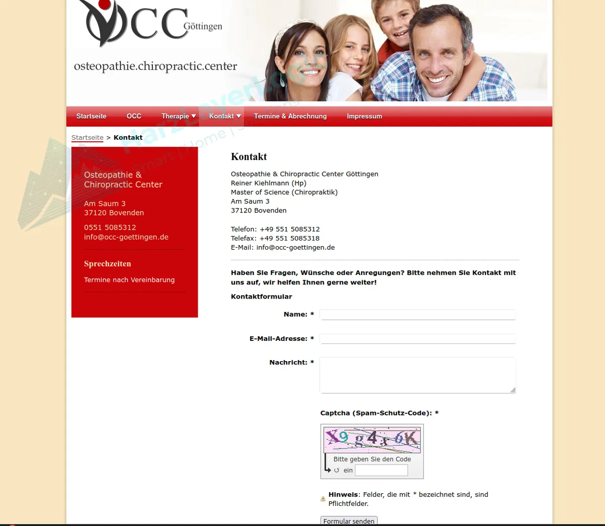 Webseite für Chiropraktik Praxis – Alte Seite 4