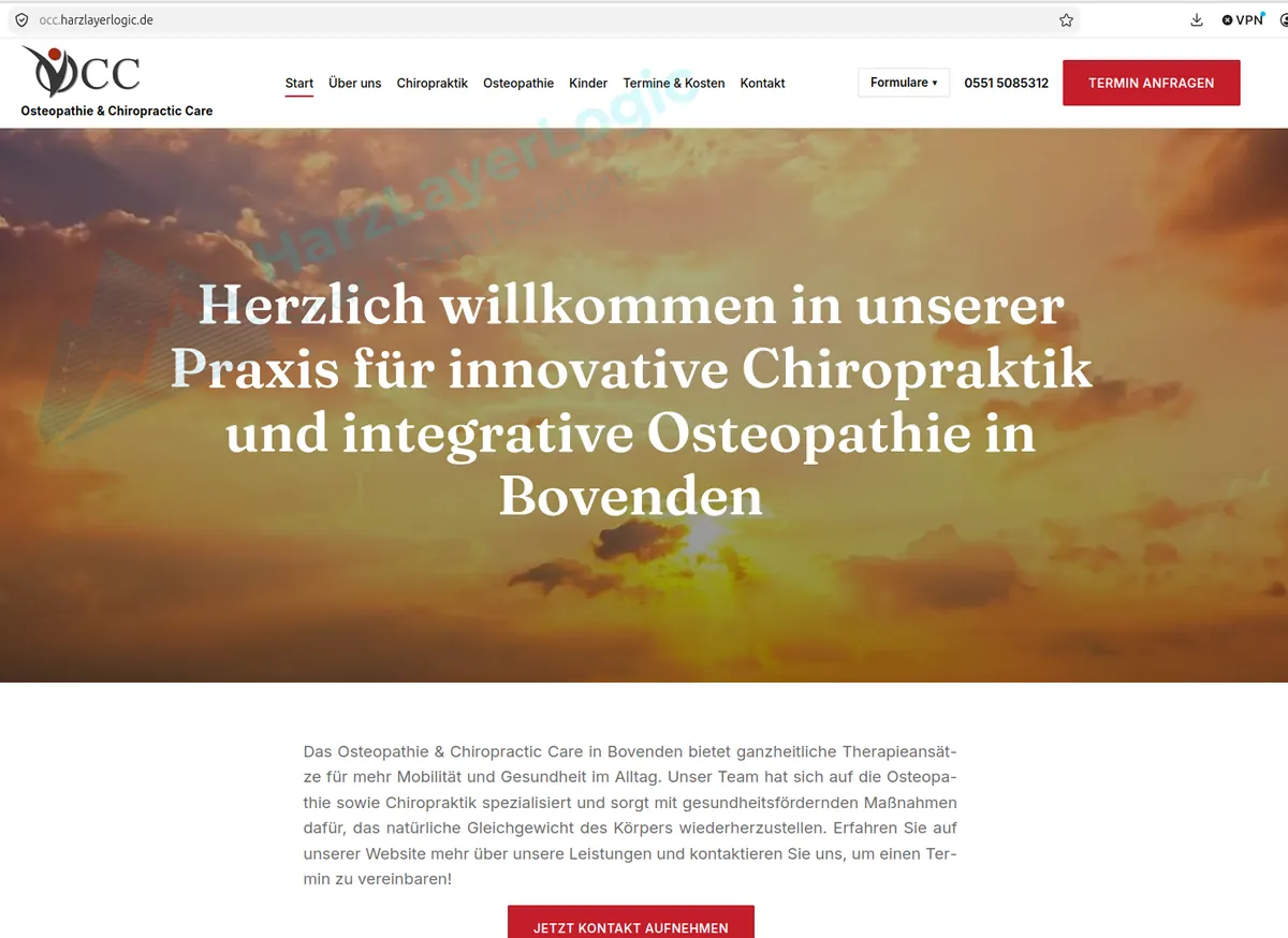Webseite für Chiropraktik Praxis – Neue Seite 1