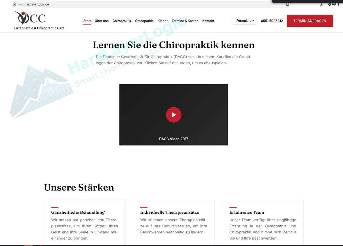 Webseite für Chiropraktik Praxis – Neue Seite 3