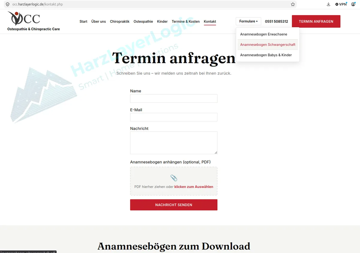 Webseite für Chiropraktik Praxis – Neue Seite 5